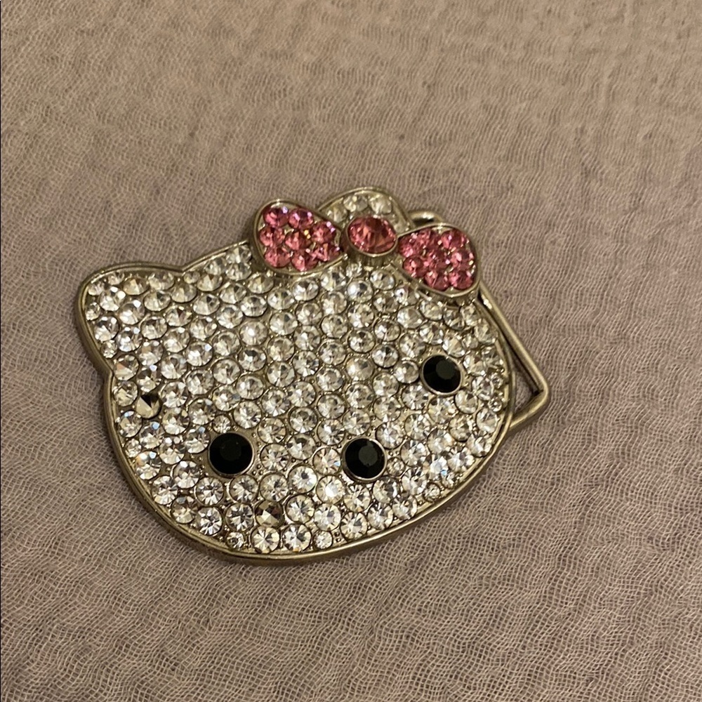 Hello Kitty Rhinestone BELT BUCKLE.